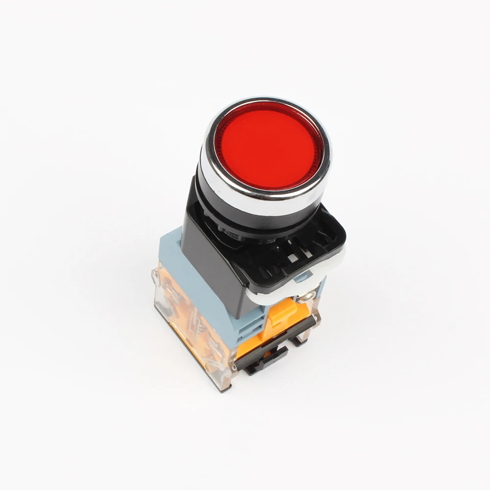LA38-11D/203 Contact Push Button Switch with LED Indicator Light ON OFF Self-locking/ Momentary 22mm 12V 24V 220V 380V Red Green