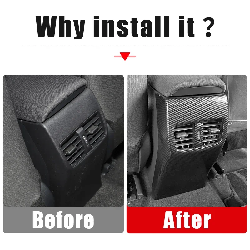 Car Rear Air Conditioning Vent Outlet Cover For Toyota Corolla Cross XG10 2021 2022 2023 2024 2025 Hybrid Accessories