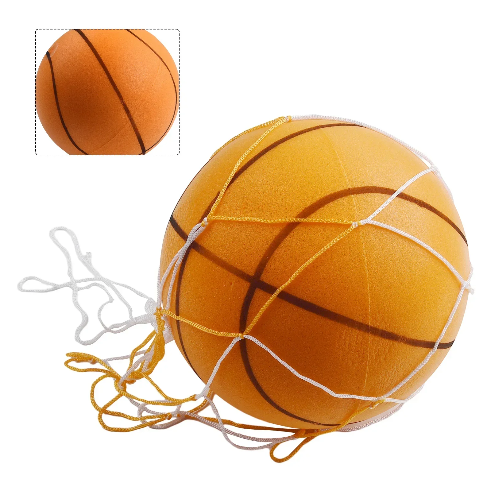 Hot Diameter 21/18cm Silent High Density Foam Sports Ball Indoor Mute Basketball Soft Elastic Ball Children Sports Toy Games Par