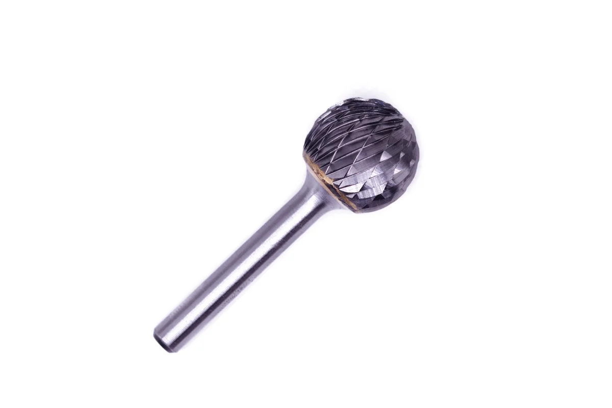 1 Stück 18mm Kugelförmiger Wolframkarbid-Fräser mit 6mm Schaft und Doppelrille