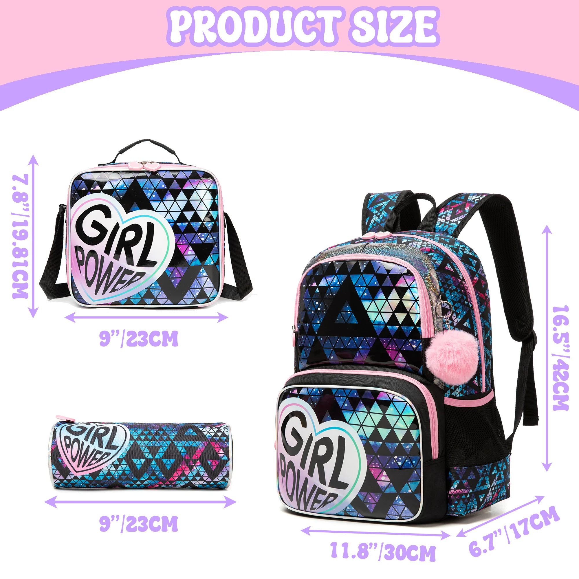 13 Inch Girls Backpack Sequins School Bag for Kindergarten & Primary School Students the Best Gift for Girls