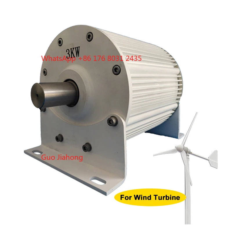 

Wind Turbine Use AC 3 Phase 2000w 3kw Permanent Magnet Generator Alternator Price