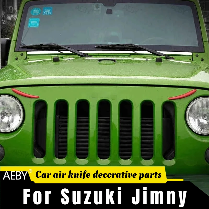 

For Jeep Wrangler 2018-2023 Car air knife decoration,hood spoiler wind deflector,Front bumper canard wind deflector,Accessories