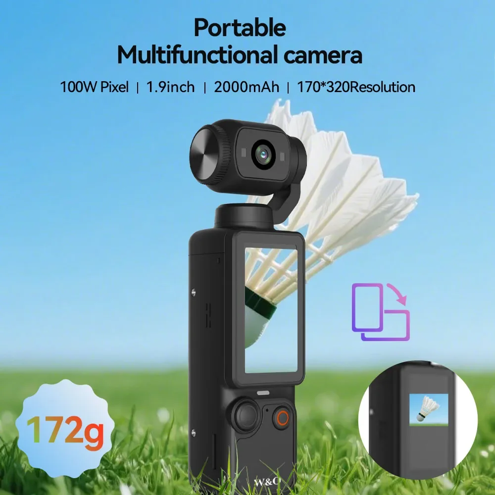 Caméra portable 1080P pour le sport, le voyage et la moto – Mini caméra corporelle pour vlog et enregistrement de conduite