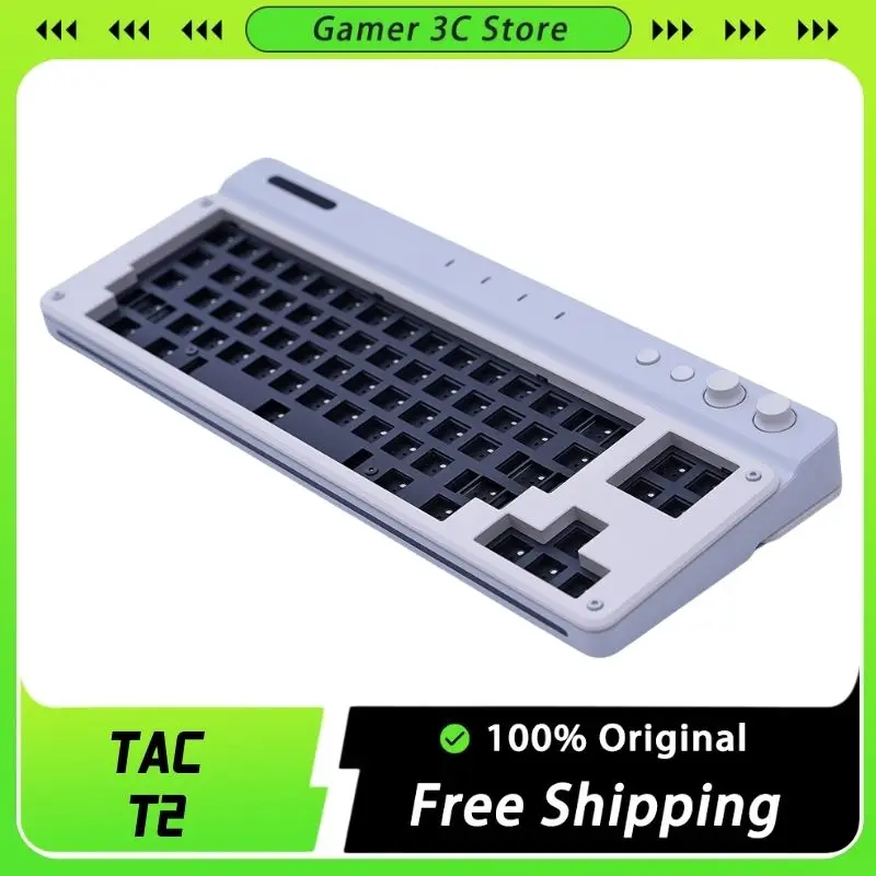 

Tac T2 Mechanical Keyboard Kit Single Mode Wried Aluminum Cnc Anodized Case Electrophoretic Gasket Kit Type C Vial Pc Platesd