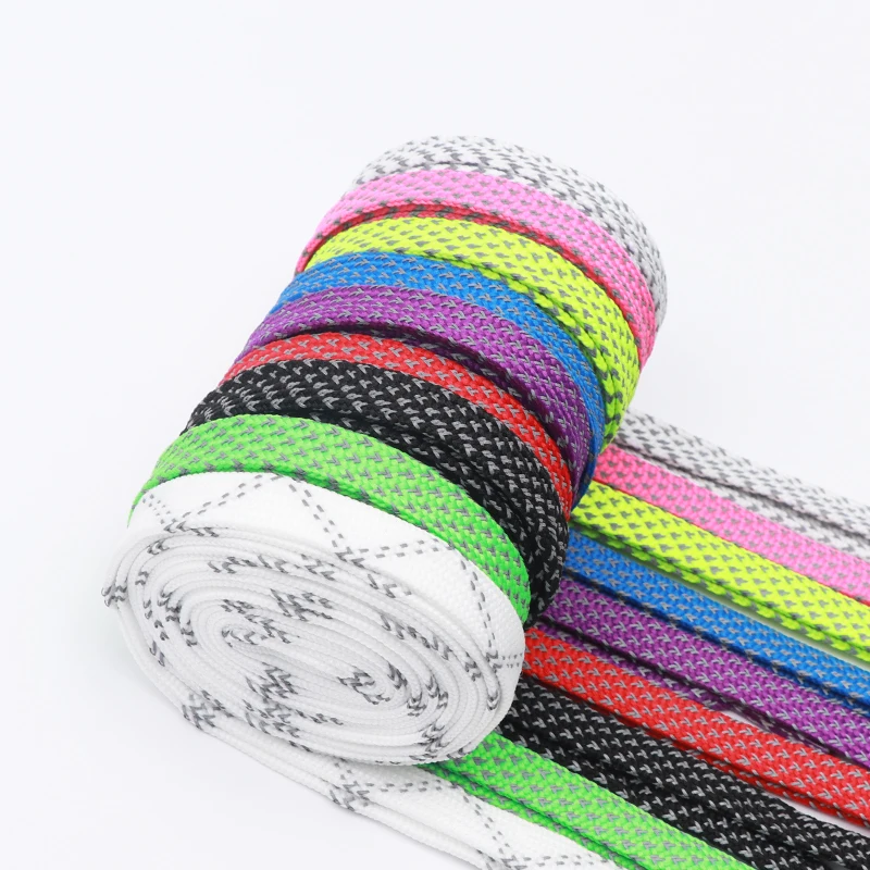 1Pair Reflective Laces Flat Shoelaces for Sneakers Colorful Reflective Shoe laces Luminous Shoelace 100/120/140/160CM Strings