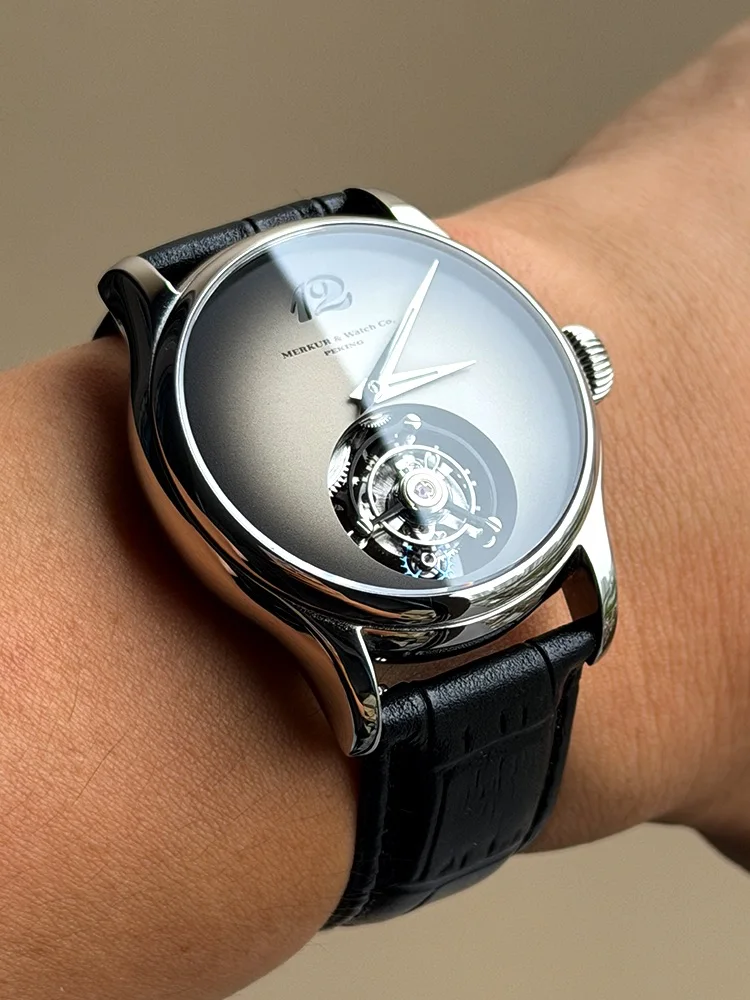 Merkur 100% Tourbillon-Uhr Herren-Saphiruhr für Herren Luxus-Mechanische Armbanduhren Wasserdicht Relogio Masculino 42mm
