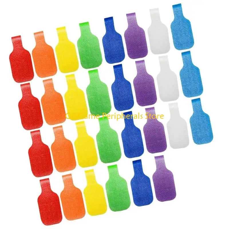 U55B 20Pcs/30Pcs/50Pcs Labeled Cable Tie 8 Color Nylon Wire Organizers For Home Office Daily Use