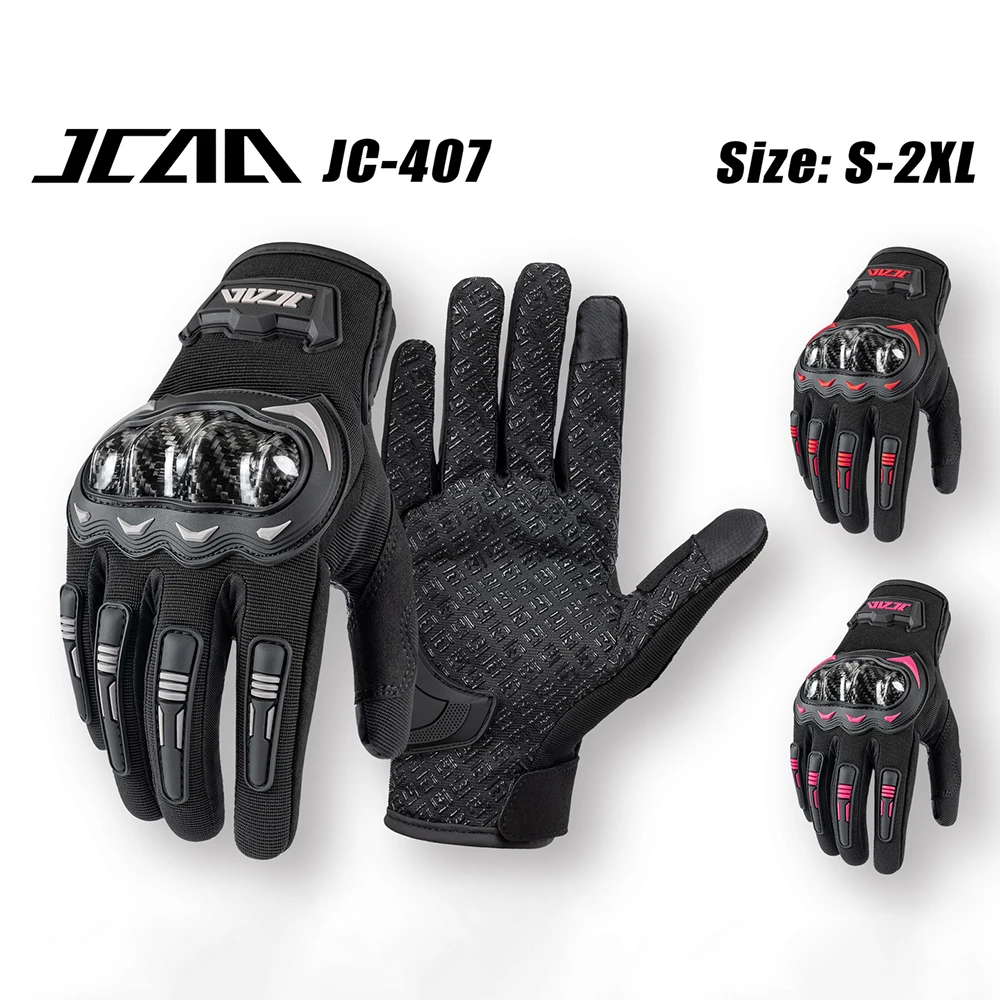 Summer Motorcycle Riding Gloves Men Touch Screen Dirt Bike Motocross Gloves Carbon Fiber Shell Protective Motorbike Gloves