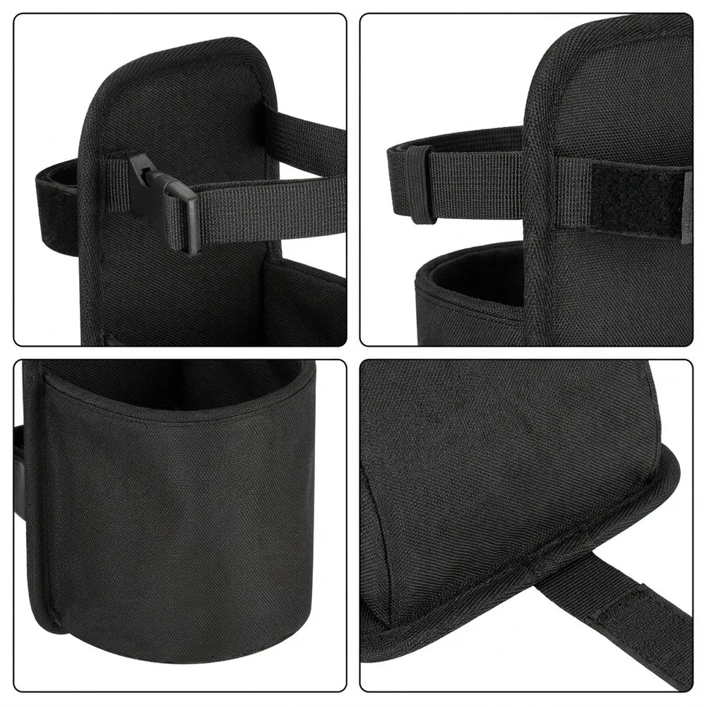 Saddle-Mounted Water Bottle Holder - 900D Nylon Carrier with Metal Clip and Two Stabilizing Straps for Long Ride Hydration