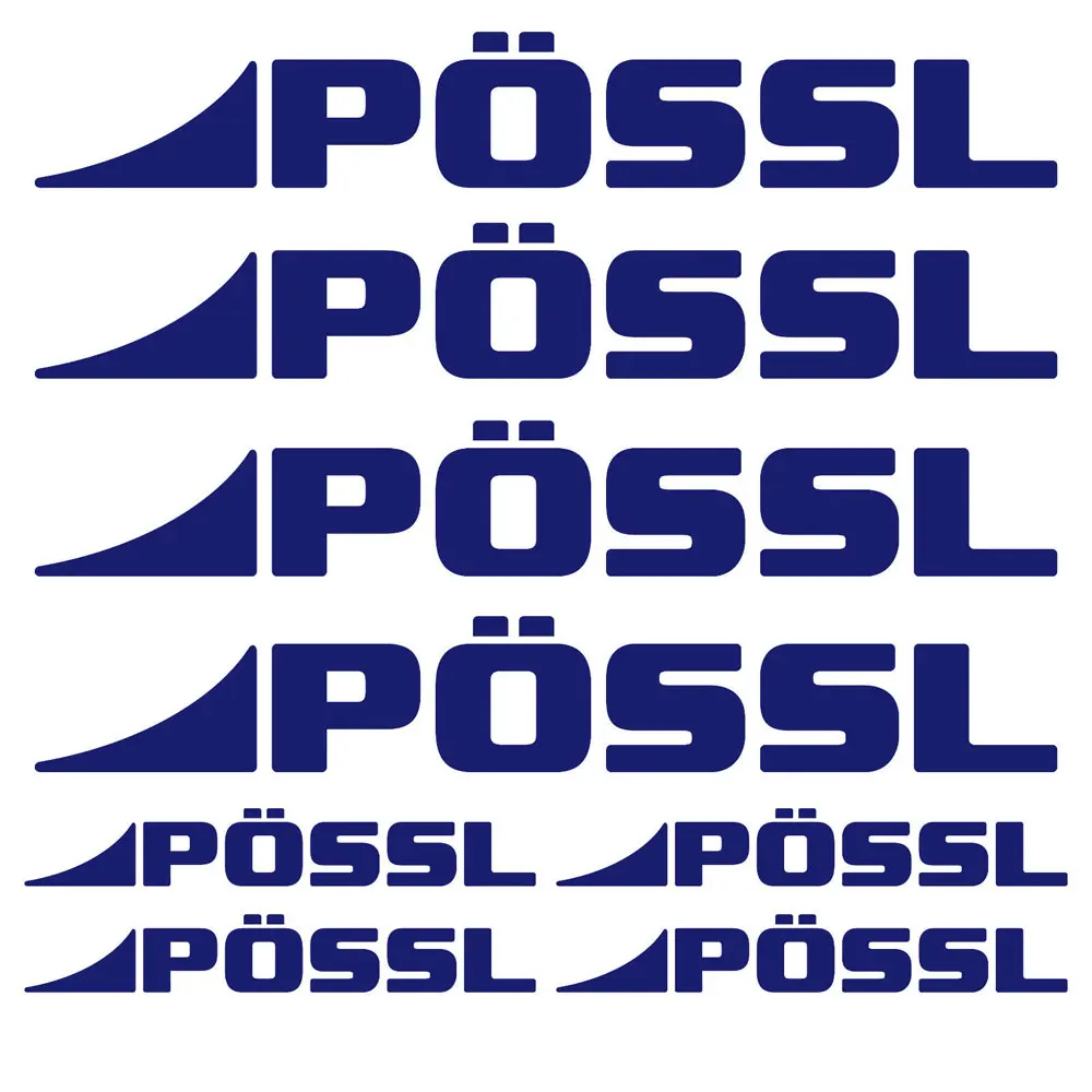 für PÖSSL Aufkleber Sticker RV Camper Wohnwagen 8 Stück