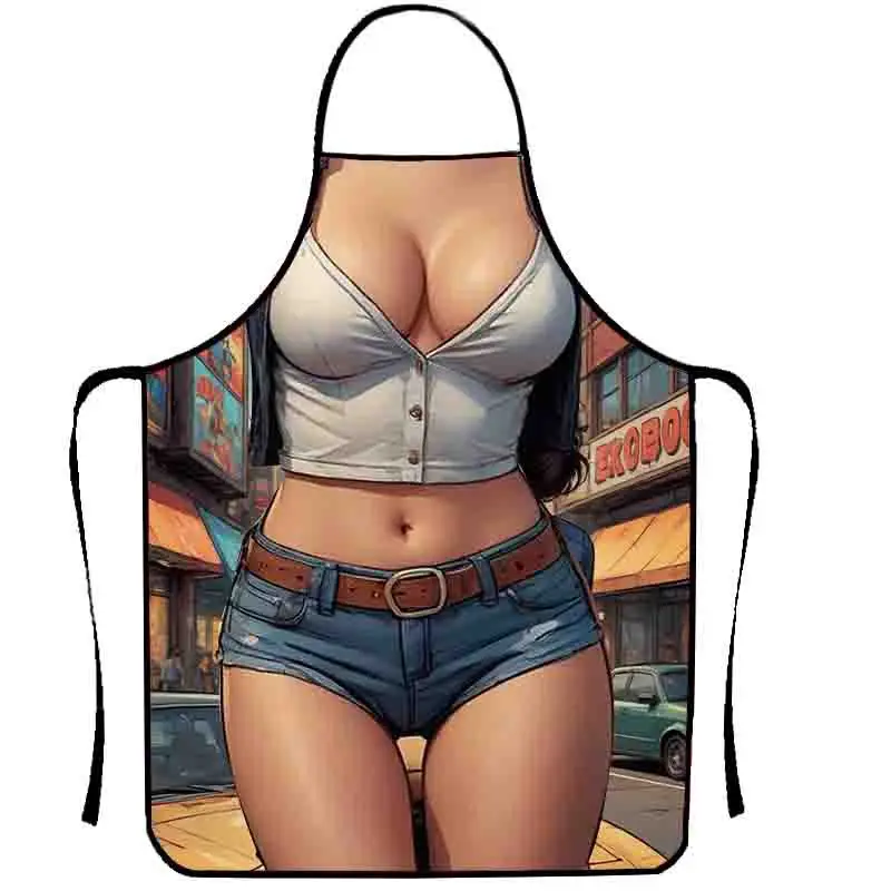 Sexy Aprons for Women Funny Kitchen Cooking Apron for House Warming Party Christmas Gag Gift Exchange