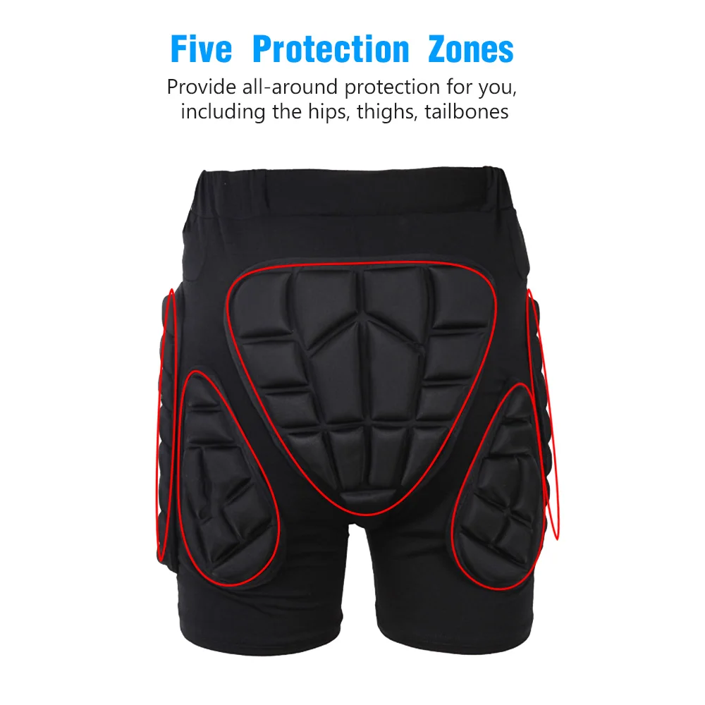 XXL Hip Butt Protection Padded Shorts Armor Hip Protection Shorts Pad for Snowboarding Skating Skiing Riding Shorts Men Women