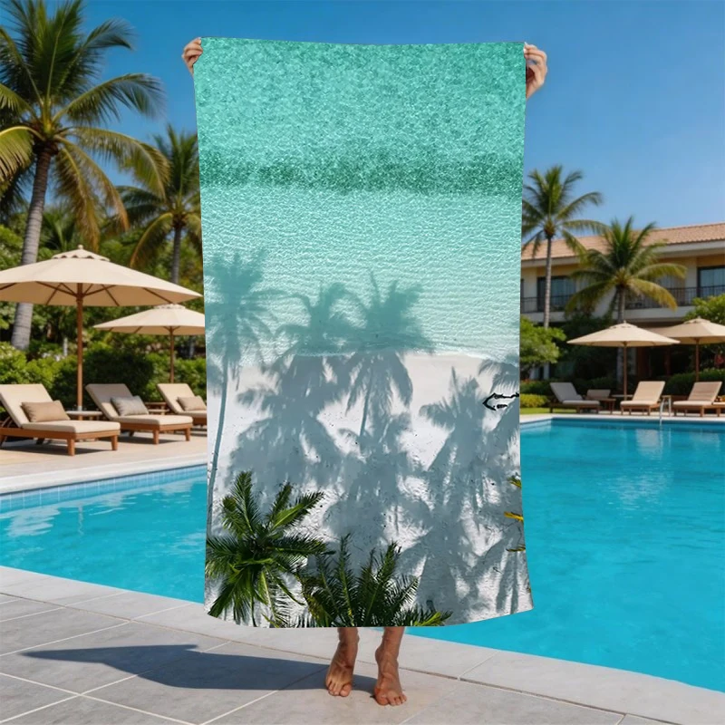 Tropical Drinks Beach Towel Fruit Bar Print Oversized Microfiber Quick Dry Sand Free Summer Vacation Pool Party Trendy Gift 2026