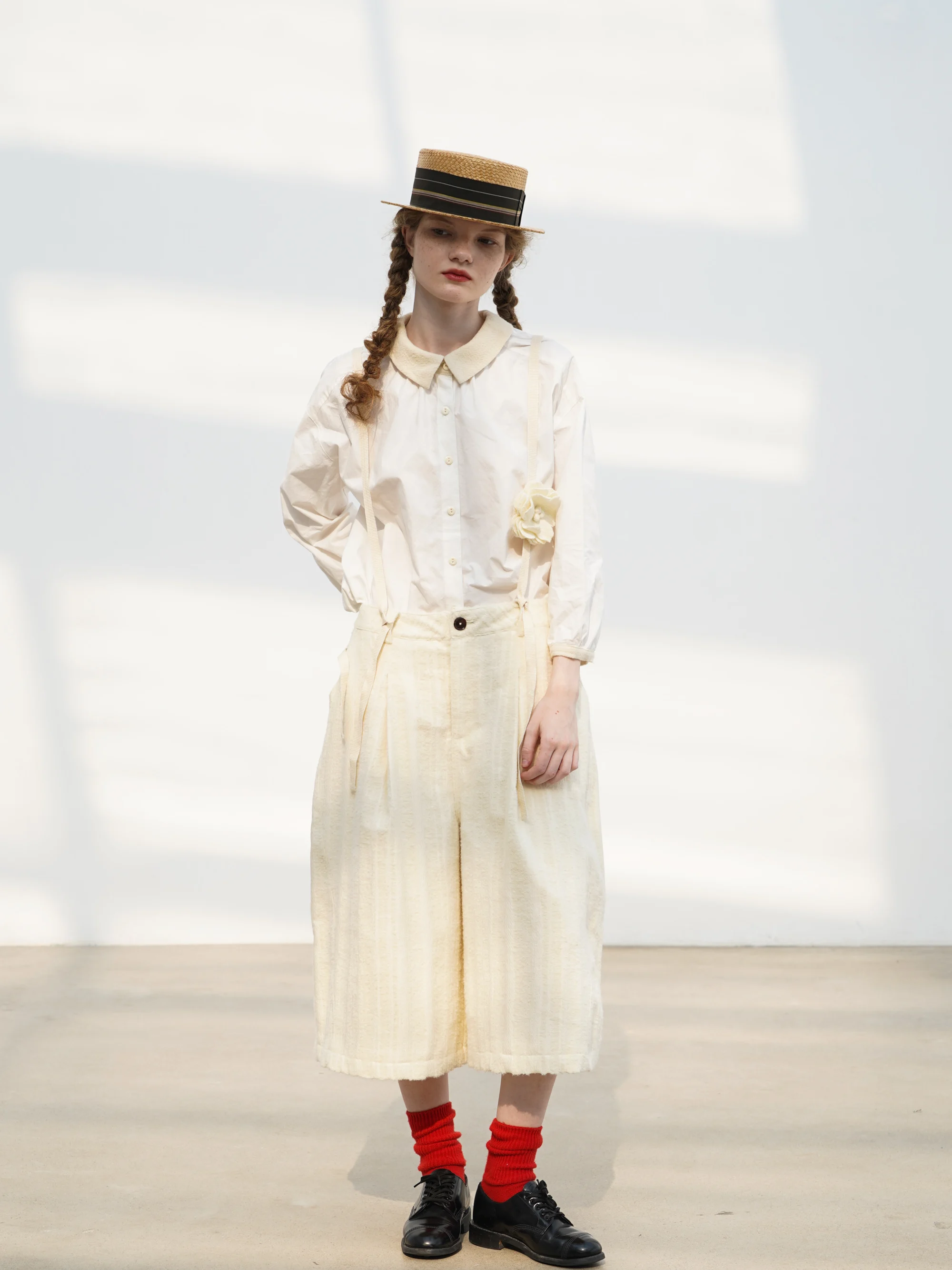 

Винтажные брюки WOKERKER с высокой талией, вышивкой, широкими штанинами, длиной 7/8, с ремнями и цветами, повседневные женские брюки