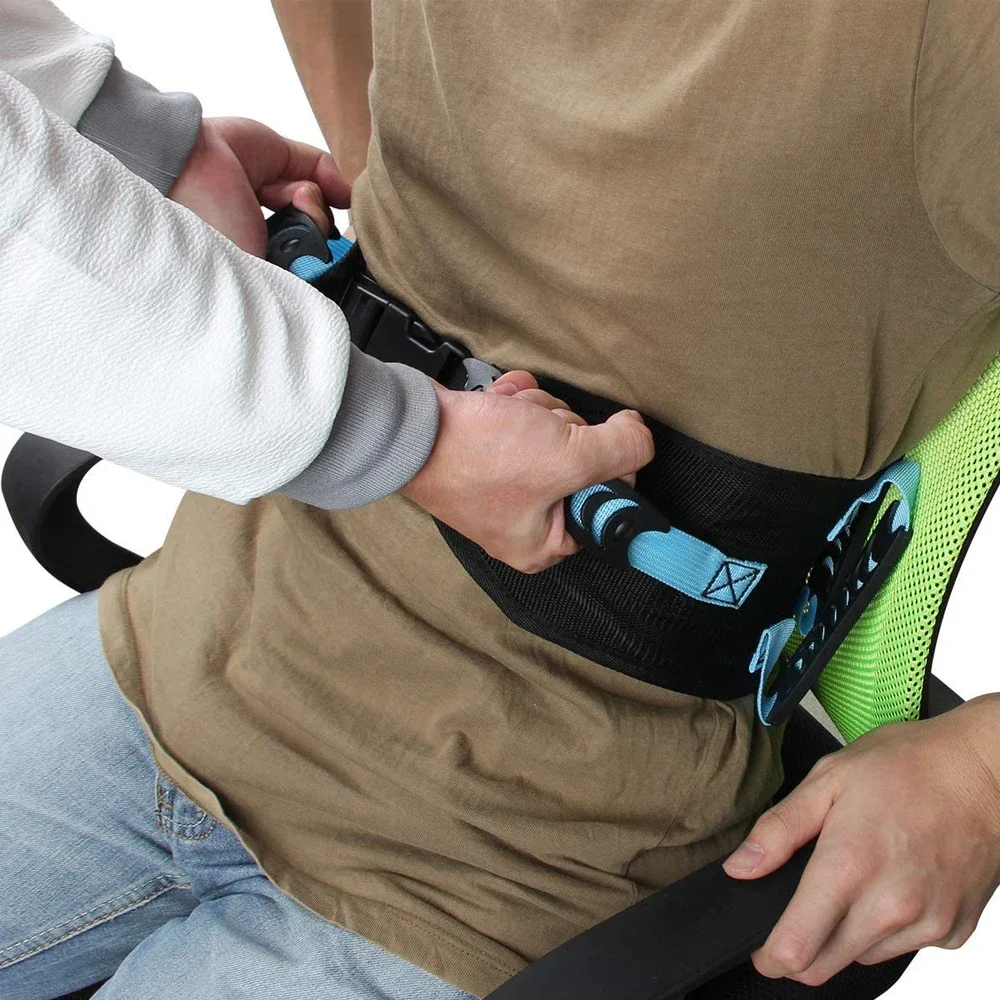 Gait Belt for Seniors with Quick Release Buckle,Nylon Transfer Belt,Handle Design for Elderly,Disabled,for Mobility Assistance