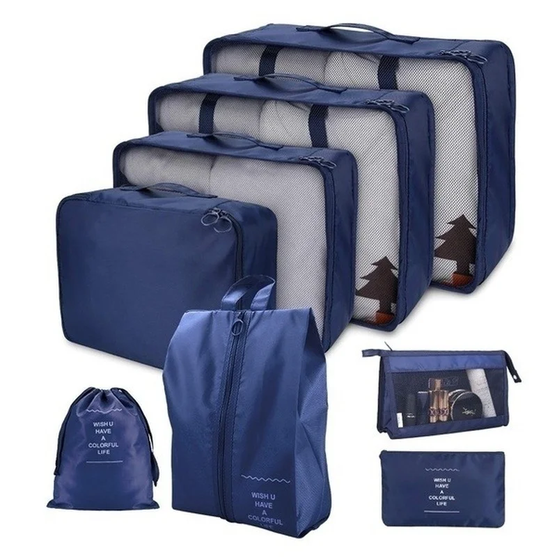 6/7/8PCS/Set Organizer Bags for Travel Organizer Bags Accessories Luggage Suitcase Organizer Waterproof Wash Bag Clothes Storage