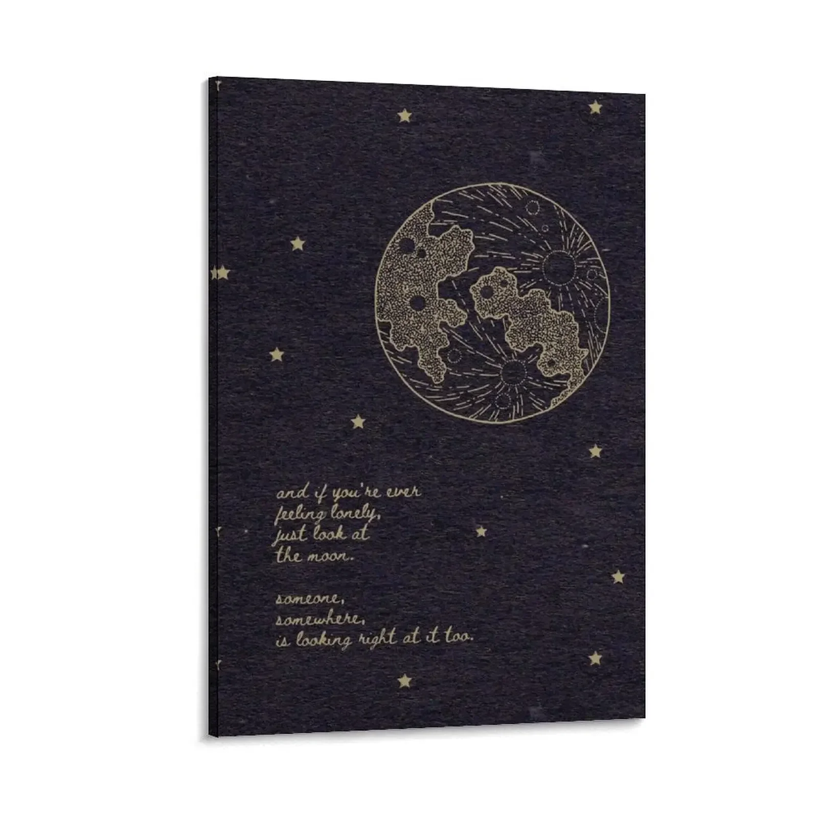 

Lonely Moon Poem Canvas Painting art Decoration home home and decoration