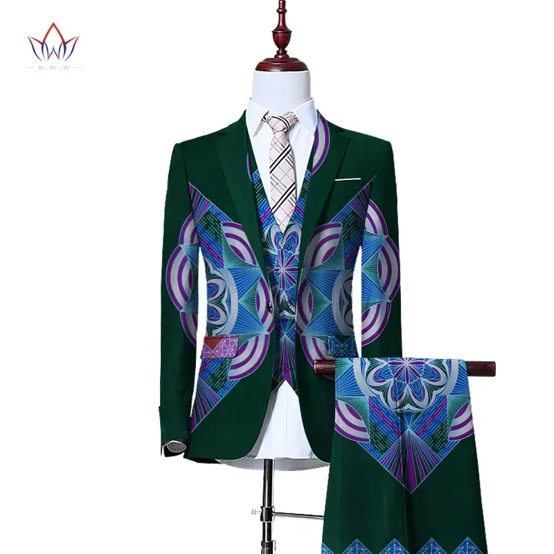 (Jacket+Vest+Pants)Blazers for Men 3 Piece Slim Fit Cowboy Wedding Men Suit Retro Gentleman Mens\' African Clothing 6XL WYN230