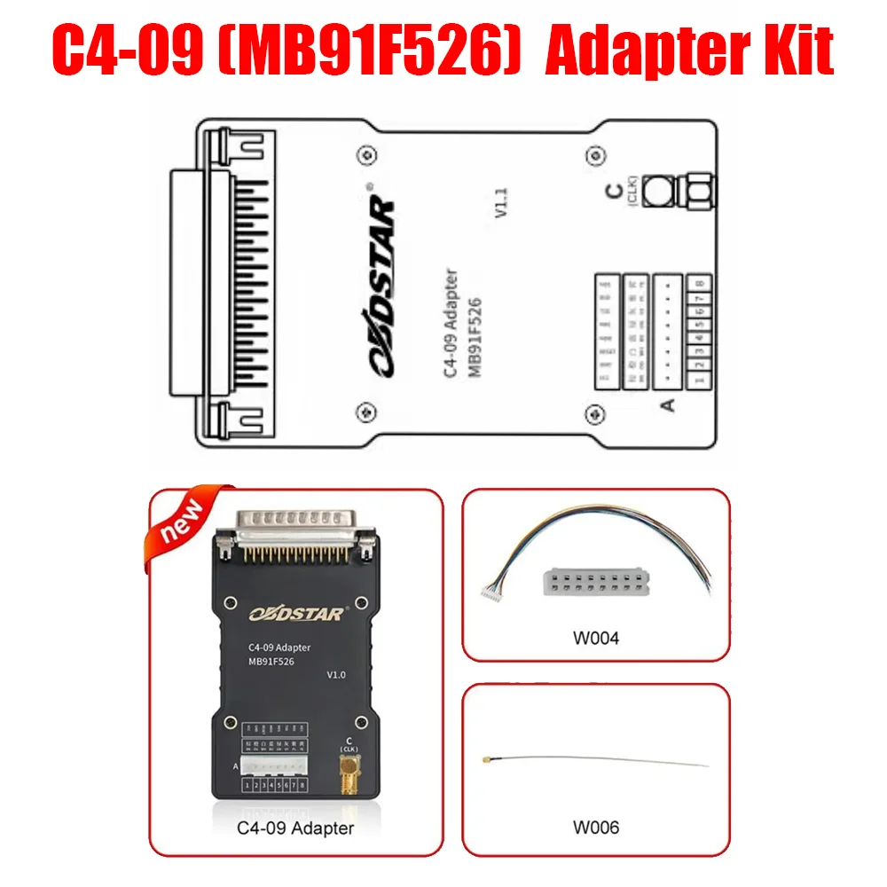 

New OBDSTAR C4-09 (MB91F526) Adapter Kit Support Read/ Write for FLASH for DFLASH and Immobilizer Data Decryption for G3/DC706
