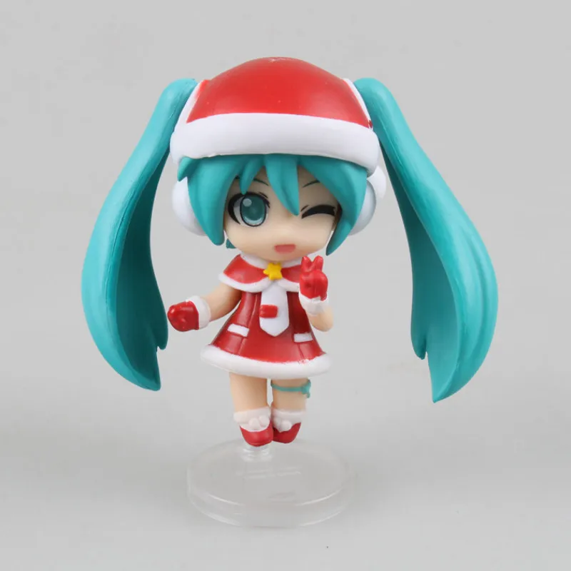 1 قطعة نمط عشوائي Kawaii Miku الشكل بولي كلوريد الفينيل Q نسخة أنيمي عمل هاتسون ميكو نموذج الديكور دمية لعب الأطفال هدايا عيد الميلاد