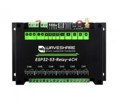 Waveshare ESP32-S3-Relay-6CH وحدة تتابع WiFi صناعية ذات 6 قنوات تدعم WiFi Bluetooth RS485 التحكم على متن Pico HAT