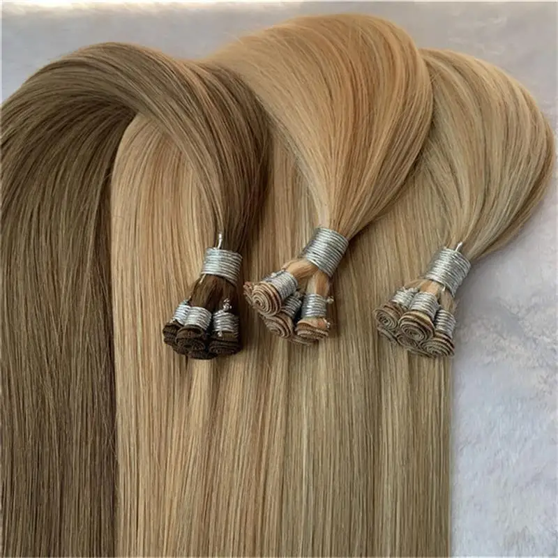 Ali Queen Hair Glattes, handgefertigtes Haar, 613 Bündel, Echthaar, unverarbeitet, 100 g, rohes reines Haar, gebundenes Haar, Weben