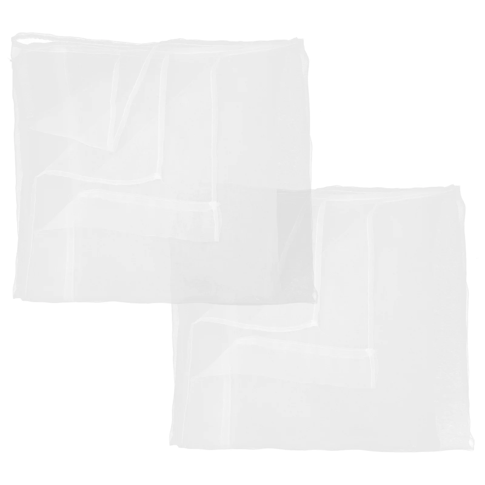 

2 Pcs Window Screen Curtain Sheer Curtains Clear Panels Living Room Roller White Bedroom