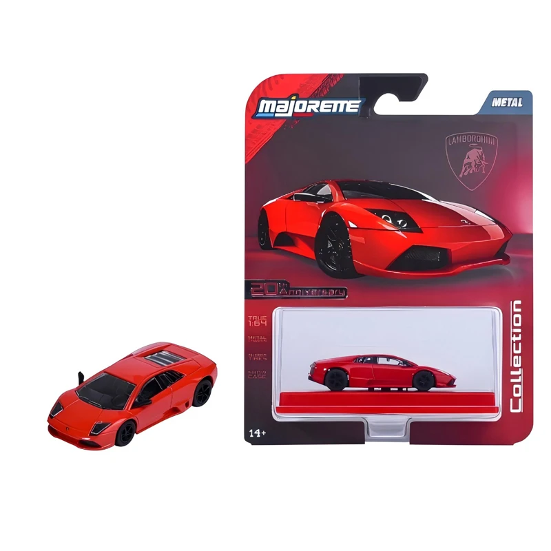 Majorette 1:64 Diecast Auto Collectie Prachtige BMW 3.0 CSL, BMW M3, Nismo 400R, Lamborghini Murcielago met Vitrines