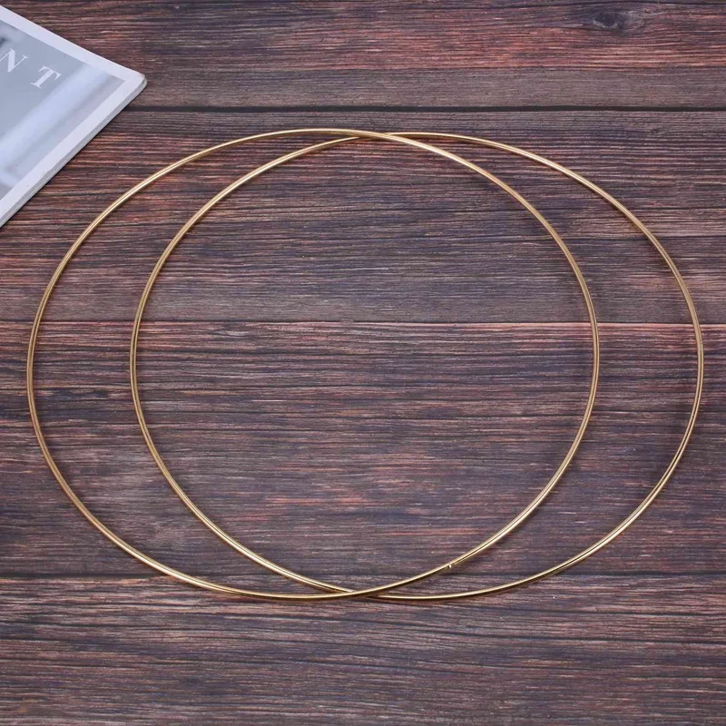 10 Pack 10 Inch Metal Floral Hoop Wreath Gold Hoop Rings For DIY Wreath, Dream Catcher And Wall Hanging Crafts