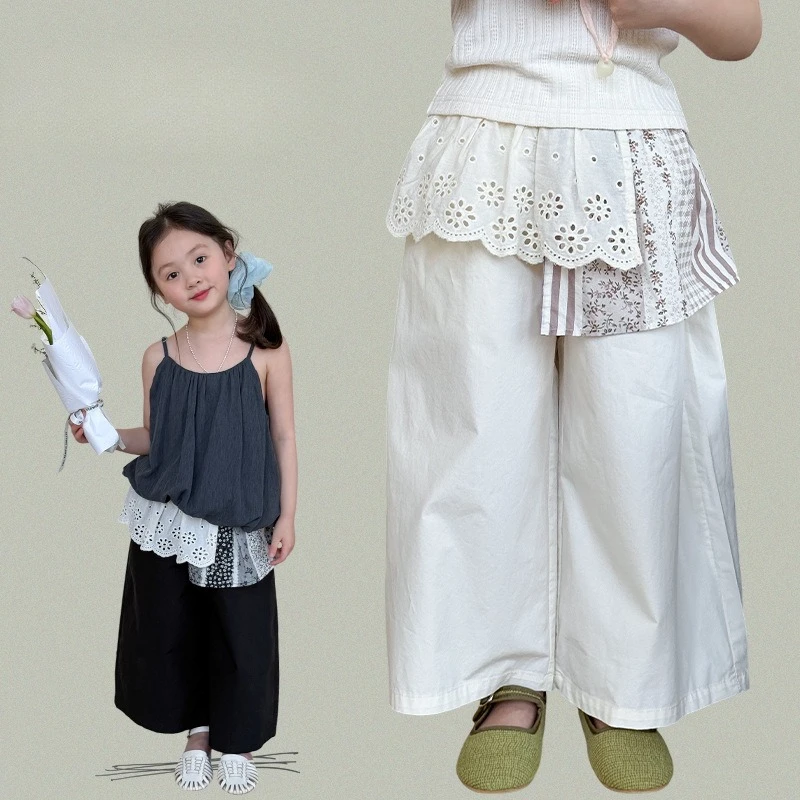 

Straight Pants Summer Thin Cute Simple Solid Color Casual Loose All-match 2025 New Korean Wide Leg Pants