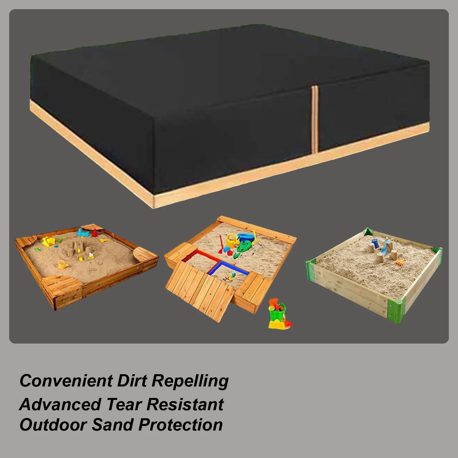 

Письменная яма, брезент 210D, ткань Оксфорд, водонепроницаемый защитный навес для ямы, уличный деревянный чехол для песочницы для патио, сада на заднем дворе