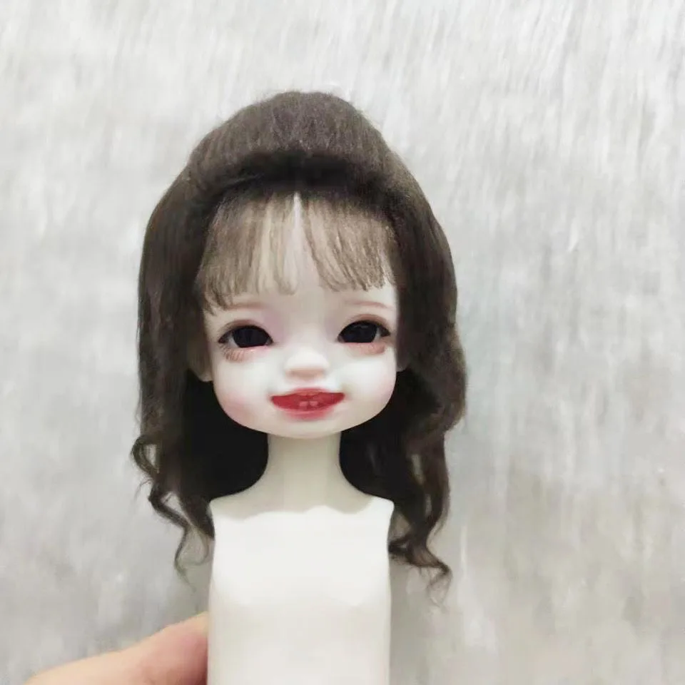 

1/8 1/6 Sweet Style Girl Doll Hair, OB11 Imitation Beach Wool Wig, BJD Head Circumference 12.5-18cm