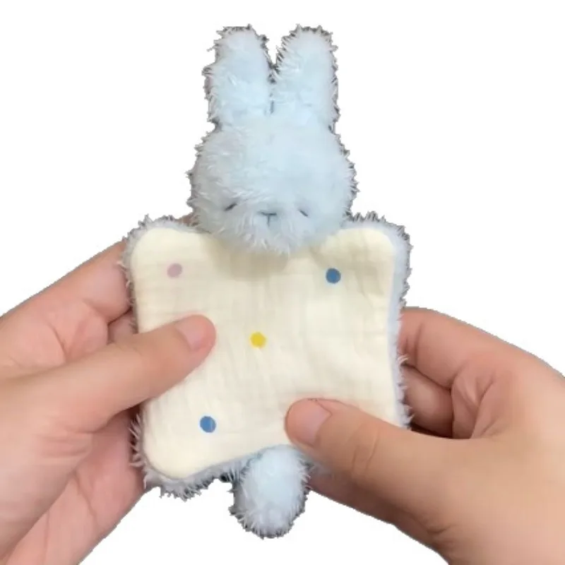 Couverture de sécurité lapin, jouet en peluche douce pour enfants, poupée animale confortable et confortable, cadeau apaisant