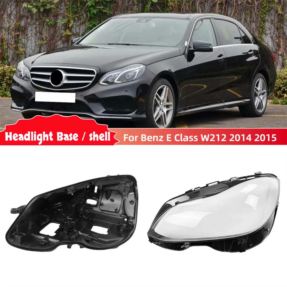 Para mercedes benz e classe w212 2014 2015 gadgets do carro base cabeça lâmpada escudo acessórios do farol capa