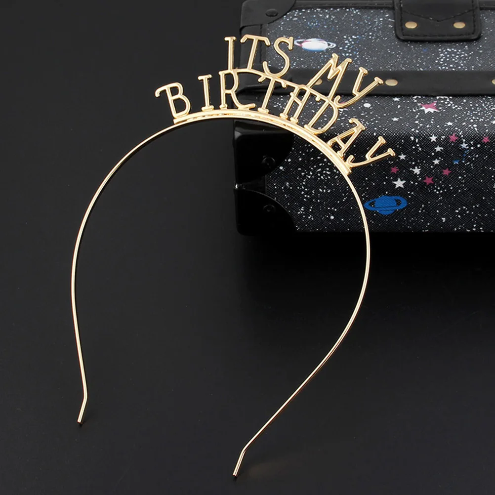 

Birthday Hair Accessories Durable Alloy Bands Girls Headdress Lightweight Birthday Headwear Hair Tool Non Fading Hoop