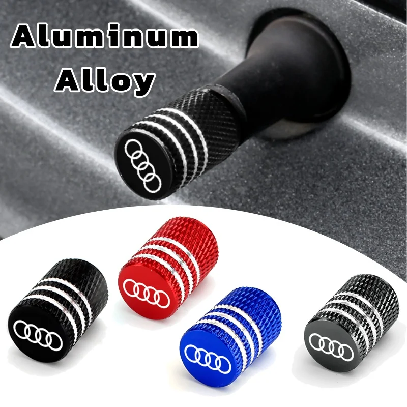 Колпачки на ниппель колесных дисков для Audi Sline S3 S4 S5 S2 S1 RS4 RS5 Q3 Q5 Q7 TT A4 A6L A8 A1 A5 A9, 4 шт.