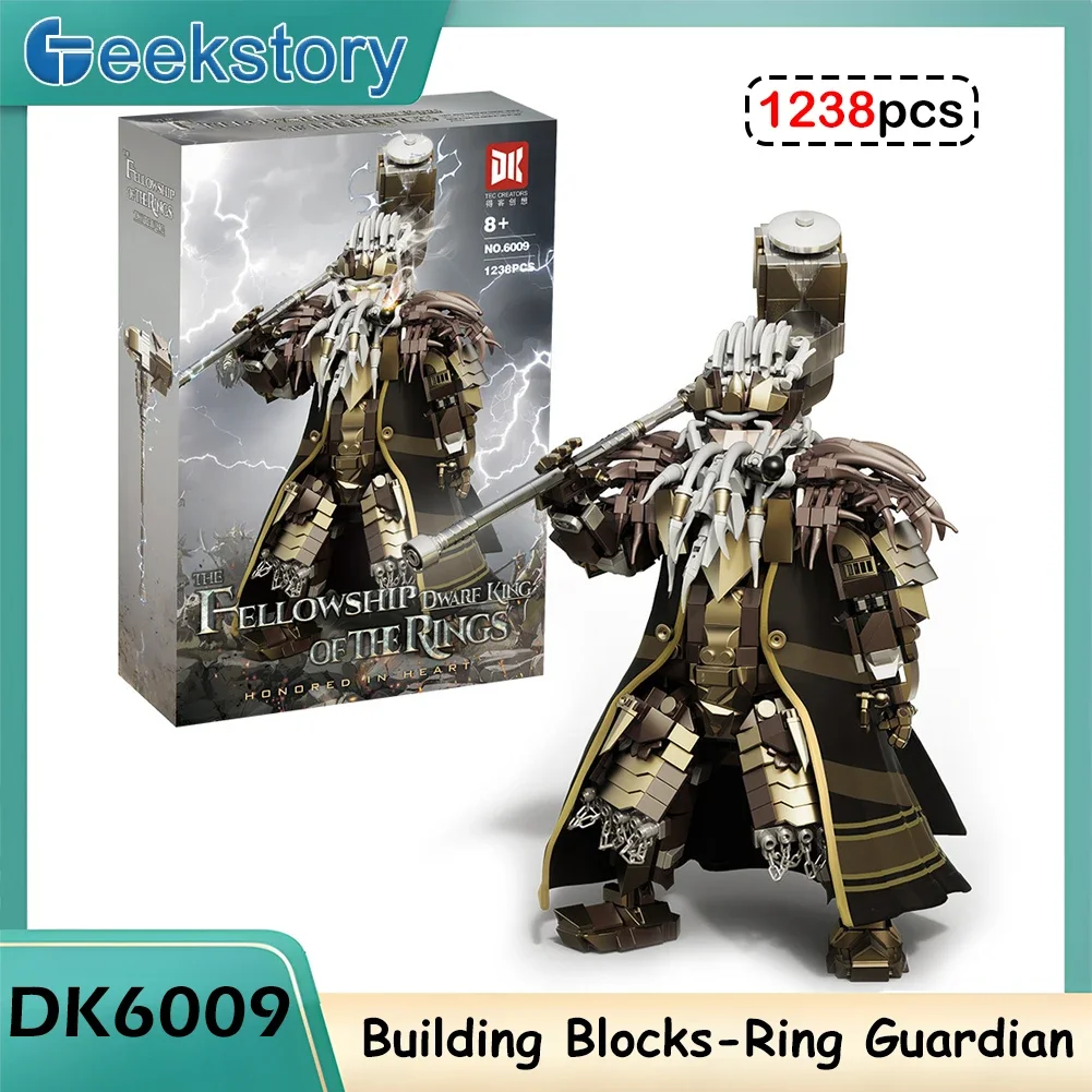 

1238PCS DK6009 Ring Guardian Dwarf King with War Hammer MOC Building Blocks Educational Toy DIY Creative Assembly Kids Gift