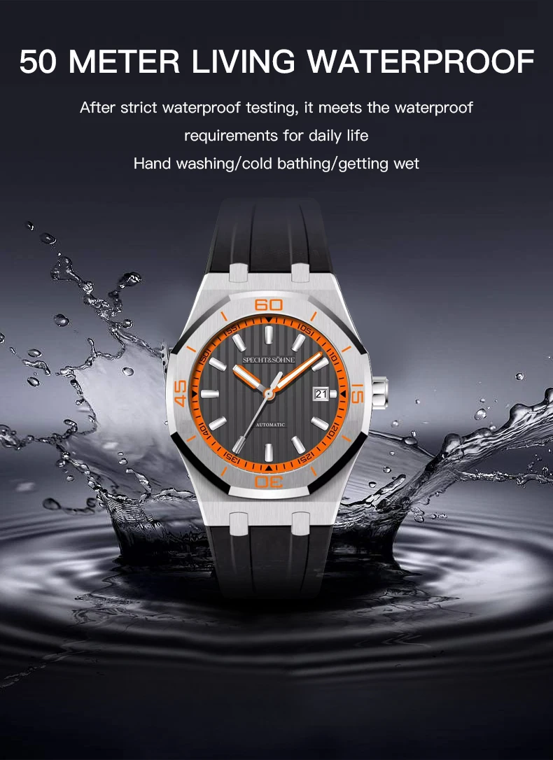Specht&Sohne New Classic Men's Watch 50M Waterproof Luminous Sapphire Crystal Blue Automatic Mechanical Watches Reloj Hombre S839b7fe2d2914d5ea6e415ac9752457b6