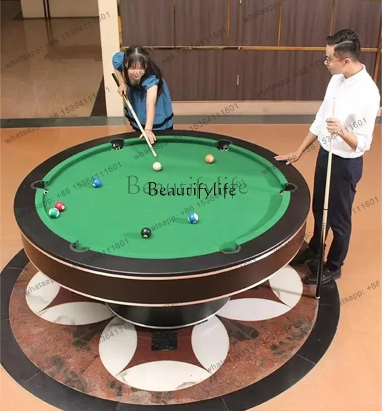 Round Pool Table Home Company Bar KTV Two-in-One Leisure and Entertainment Practice Commercial Use