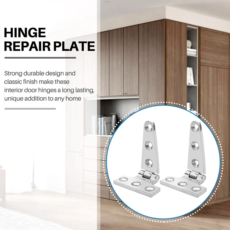 2 PCS Heavy Duty T Hinge 316 Stainless Steel Marine Grade Casting Hinge Door Hatch Hinge Boat