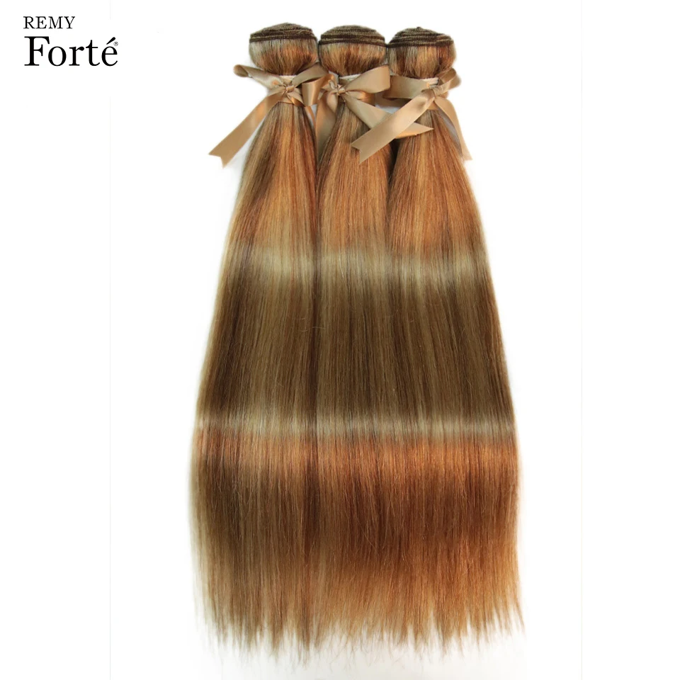 Ombre Remy P8/22 P27/613 P6/22 Bündel brasilia nische Haarwebart 10-24 Zoll gerade Echthaar verlängerung blonde Haarweb bündel