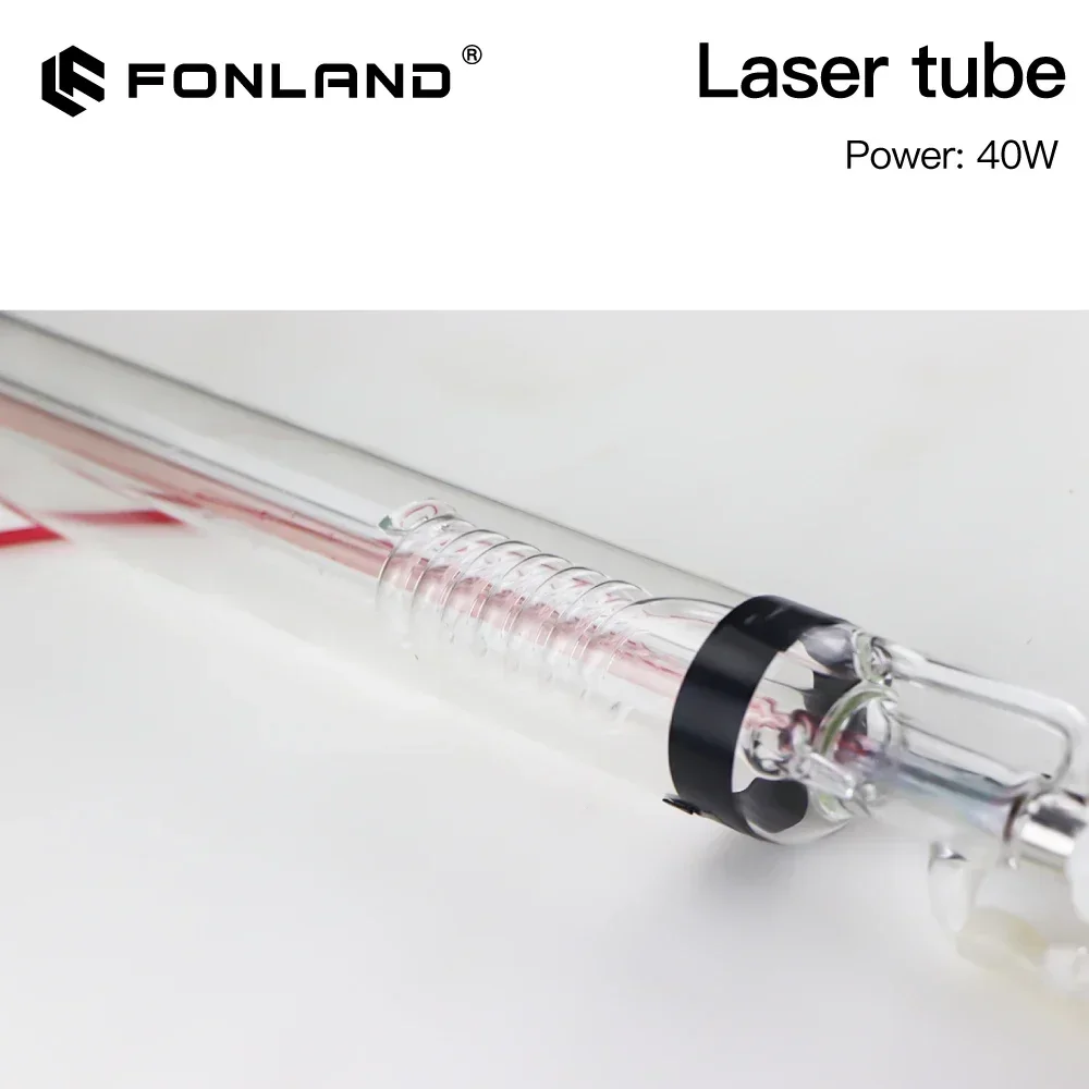 Imagem -03 - Fonland Tubo Laser Co2 40w Comprimento 700 mm Lâmpada Laser de Vidro para Máquina de Corte e Gravação a Laser Co2 Série K40 Garantia de Danos