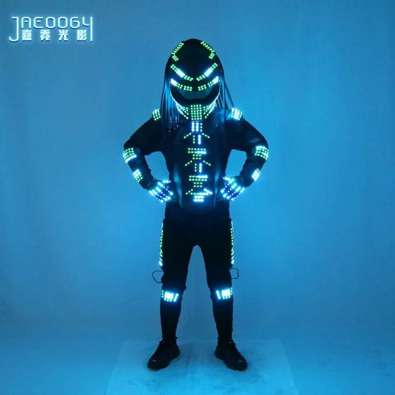 New Hora Loca Party Stage Performance Led Robot Costume Rgb Change Color Led Stilt Robot Led Robot Costume