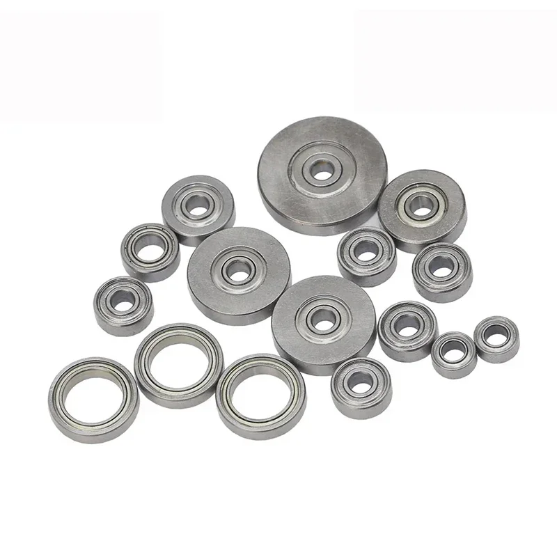 

5pc Top Mounted 1/2, 3/8, 3/4 Bearing & Stop Ring for 1/4"1/2 SH Router Bit