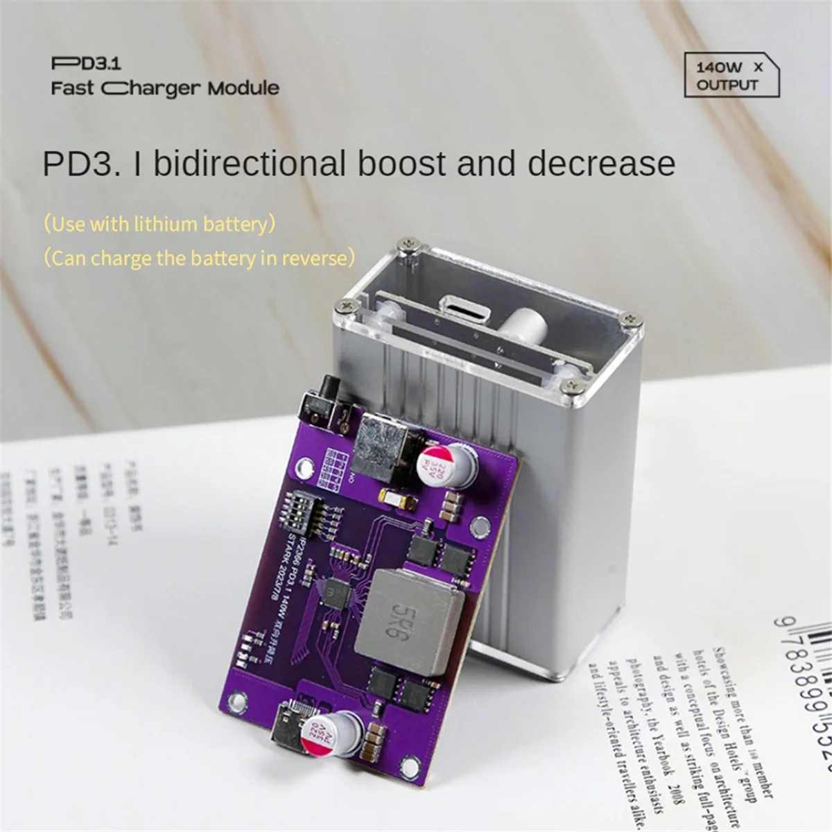 PD3.1 140W Power Bank DIY-module 2S/3S/4S/5S/6S Schakelbare IP2366 Bidirectionele Boost Li-batterij Snellaadmodule, A3