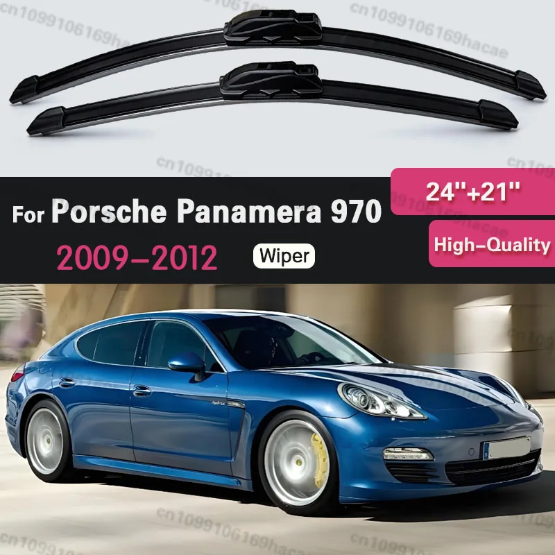 2 Piezas de Escobillas Limpiaparabrisas Delanteras para Porsche Panamera 970 2009-2012, 24"+21", Accesorios para Auto 2010 2011