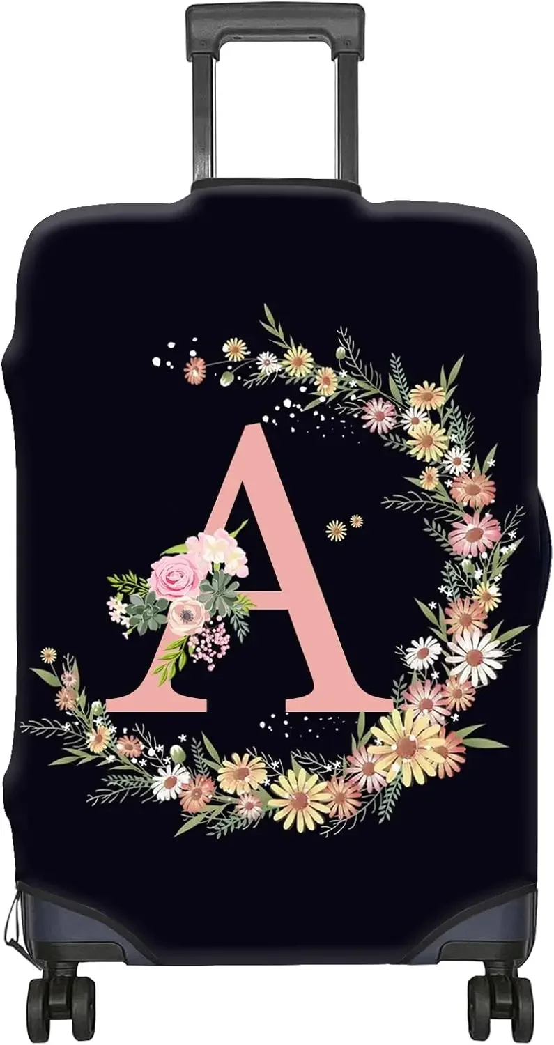 

Initial Cute Aesthetic Luggage Suitcase Cover Protector Elastic Washable Baggage Covers Luggage for Unisex Women Girls Travel