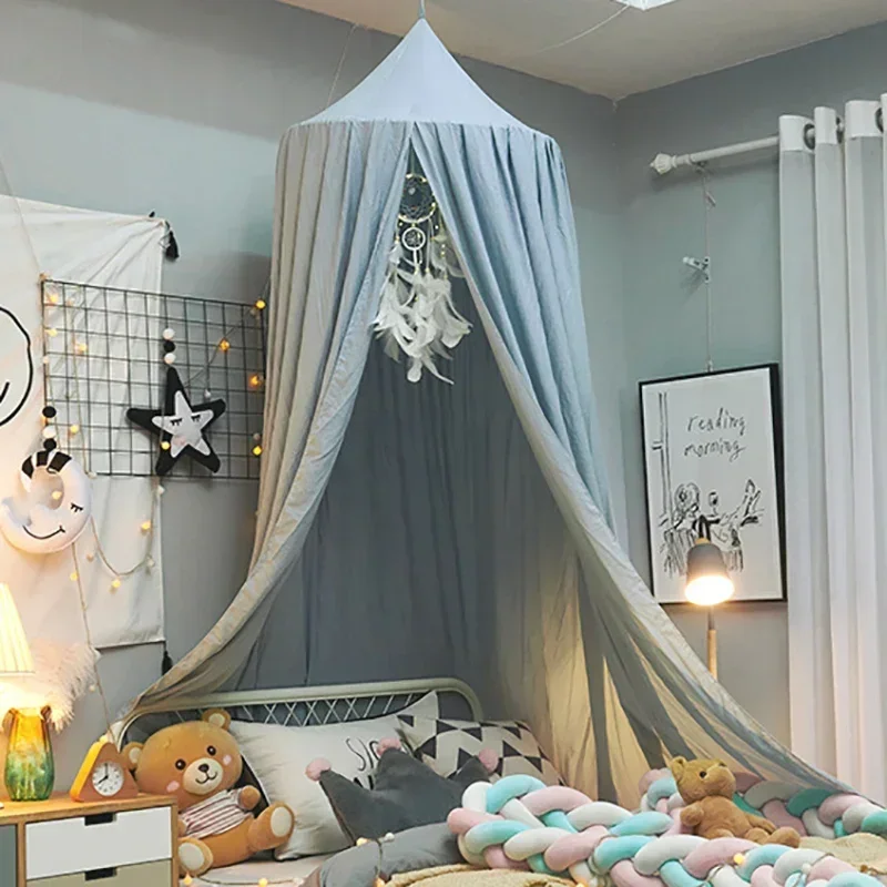 Hung Dome Mosquito Net for Baby Children Crib Bed Tent Girl Princess Hanging Bed Canopy Living Corner Play Reading NookDecor