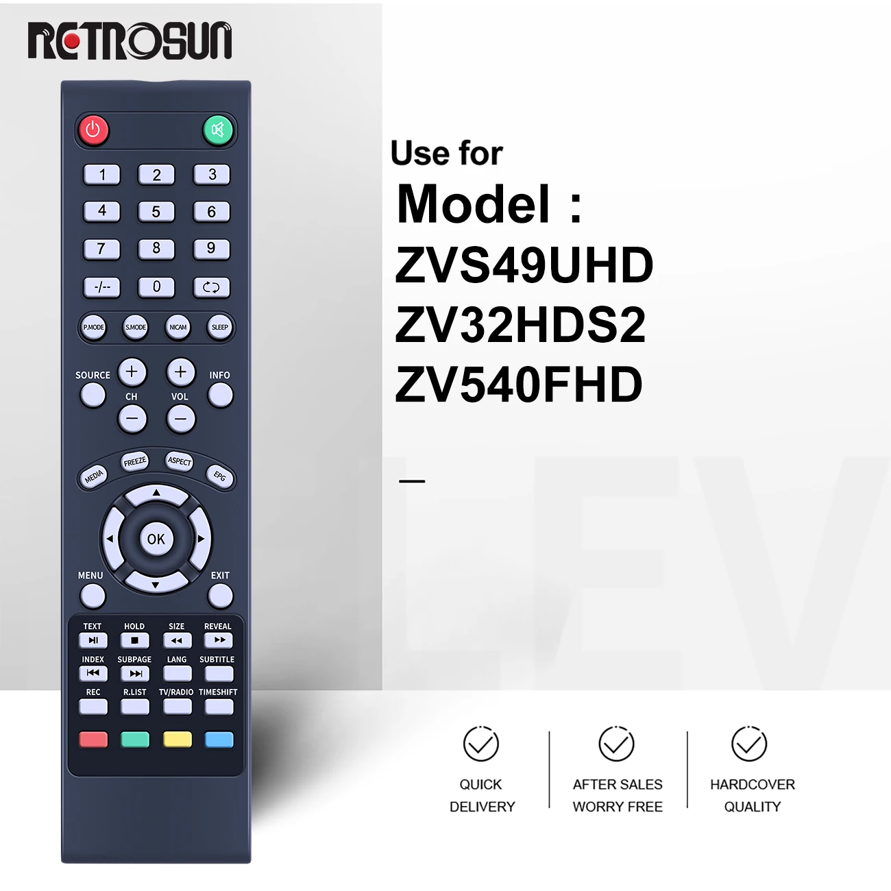 New Remote Control for AIWA NEUIR ZEPHIR ZVS49UHD ZV32HDS2 ZV540FHD Smart LCD LED HDTV TV